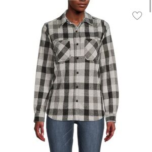 Casa Cabana Plaid Flannel Button Front Shirt/Jacket Size Medium